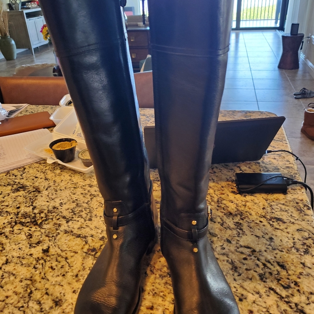 Tory Burch black riding boots